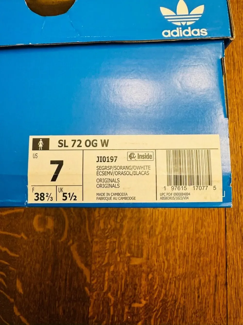 NIB ADIDAS SL 72 OG Semi GreenSpark Solar Orange W7